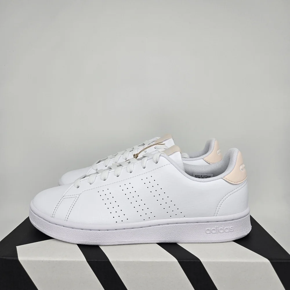 New Adidas Advantage 'White Wonder Quartz' ID9652 Women's Shoes Size 8 - Picture 1 of 8